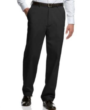 Haggar Dress Pants, Performance Comfort Flat Front Microfiber