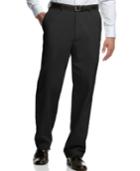 Haggar Dress Pants, Performance Comfort Flat Front Microfiber
