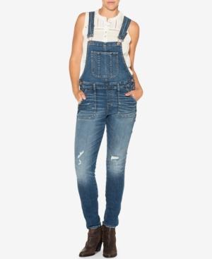 Silver Jeans Co. Indigo Wash Ripped Overalls