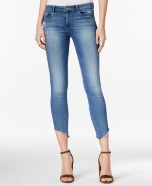 Dl 1961 Margaux Uneven-hem Acetate Wash Skinny Jeans