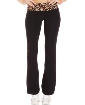 Material Girl Active Juniors' Foldover Waistband Yoga Pants