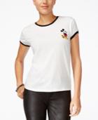 Mighty Fine Juniors' Disney Mickey Mouse Patch Graphic T-shirt