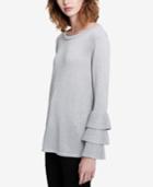 Calvin Klein Tiered Ruffle-cuff Sweater