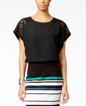 Joseph A Lace-shoulder Popover Top