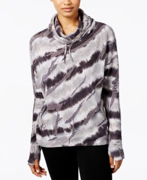 Betsey Johnson Tie-dyed Funnel-neck Sweatshirt