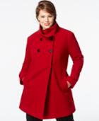 Larry Levine Plus Size Walker Coat
