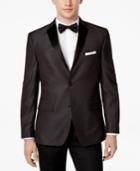 Alfani Men's Slim-fit Black Micro-grid Dinner Jacket, Only At Macy's