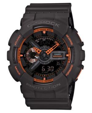 G-shock Men's Analog-digital Gray Resin Strap Watch 55x52mm Ga110ts-1a4