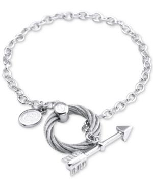 Charriol Arrow, Disc & Cable Ring Link Bracelet In Sterling Silver & Stainless Steel