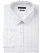 Bar Iii Men's Slim-fit White Check Dress Shirt, Only At Macy's