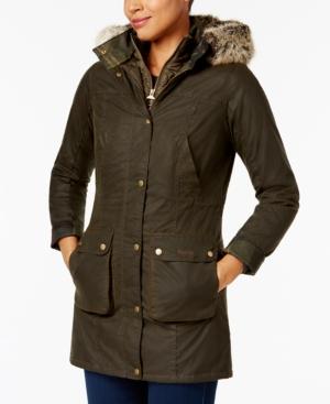 Barbour Helbsy Faux-fur-trim Plaid-lined Jacket