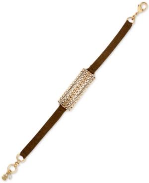 Lucky Brand Two-tone Openwork Ultrasuede Bracelet