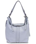 T Tahari Skyler Leather Whipstitch Bucket Bag