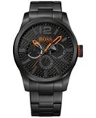 Boss Orange Men's Chronograph Paris Black Ion-plated Stainless Steel Bracelet Watch 47mm 1513239