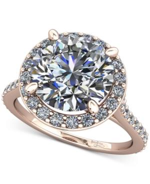 Diamond Halo Mount Setting (1/3 Ct. T.w.) In 14k Rose Gold