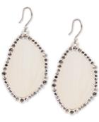 Lucky Brand Silver-tone Pave & Stone Drop Earrings