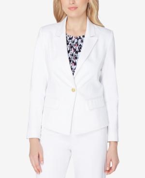 Tahari Asl Petite Peak-collar Blazer