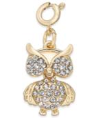 Inc International Concepts Gold-tone Crystal Owl Charm, Only At Macy's
