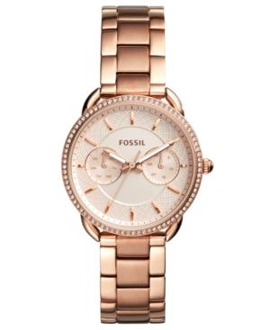 Fossil Women's Tailor Rose Gold-tone Stainless Steel Bracelet Watch 35mm