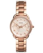 Fossil Women's Tailor Rose Gold-tone Stainless Steel Bracelet Watch 35mm