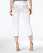 Miss Me Embellished White Wash Capri Jeans