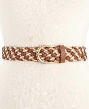 Style & Co. Multi Textured Woven Belt, Only At Macy's