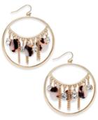 Thalia Sodi Gold-tone Disc & Chains Drop Hoop Earrings, Only At Macy's
