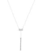 Kenneth Cole Silver-tone Crystal Pendant Necklace