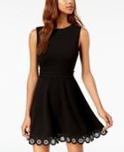 B Darlin Juniors' Crochet A-line Dress