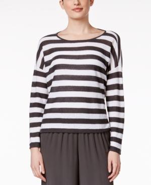 Eileen Fisher Striped Bateau-neck Sweater