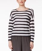 Eileen Fisher Striped Bateau-neck Sweater