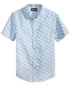 Retrofit Men's Flamingo Graphic-print Cotton Pocket Shirt