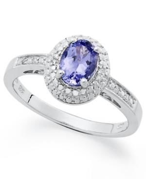 Sterling Silver Ring, Tanzanite (3/4 Ct. T.w.) And Diamond Accent Ring