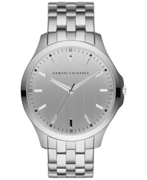 Ax Armani Exchange Men's Diamond Accent Stainless Steel Bracelet Watch 46mm Ax2170