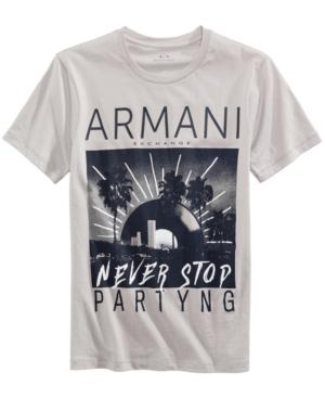 Armani Exchange Men's Never Stop Partying Graphic-print T-shirt