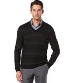 Perry Ellis Big And Tall Jacquard V-neck Sweater