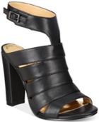 Thalia Sodi Wide-width Ebbony Strappy Dress Sandals, Created For Macy's Women's Shoes