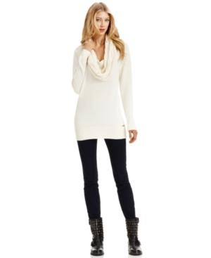 Michael Michael Kors Sweater, Long-sleeve Cable-knit Cowl-neck