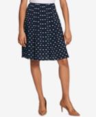 Tommy Hilfiger Pleated Polka-dot Skirt, Created For Macy's