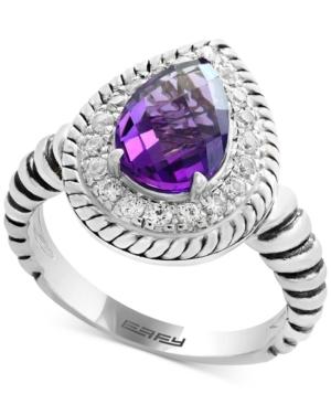 Effy Amethyst (1-3/4 Ct. T.w.) & White Sapphire (1/2 Ct. T.w.) Ring In Sterling Silver