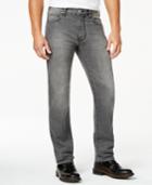 Armani Jeans J45 Washed Black Slim Straight Fit Jeans