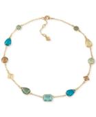 Carolee Gold-tone Multi-crystal Collar Necklace