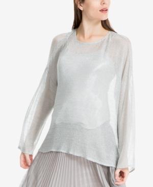 Max Studio London Metallic Semi-sheer Top, Created For Macy's