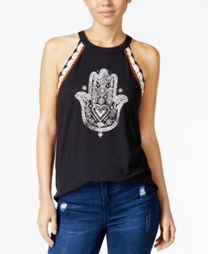 American Rag High-neck Crochet Tank Top, Only At Macy's