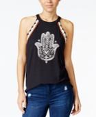 American Rag High-neck Crochet Tank Top, Only At Macy's