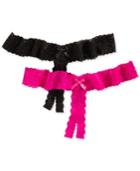 Hanky Panky Plus Size After Midnight Solid Open Panel Thong 481001x Women's Shoes