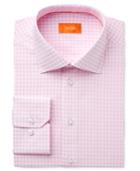 Tallia Men's Fitted Gingham Printed Ground Dress Shirt