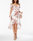 Emerald Sundae Juniors' Cold-shoulder High-low Dress