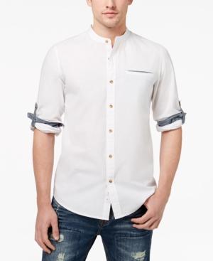 American Rag Men's Banded Collar Shirt, Created For Macy's