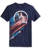 Mighty Fine Men's Captain America Team Cap Zoom Graphic-print T-shirt
